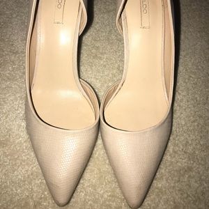 Aldo faux snakeskin heels